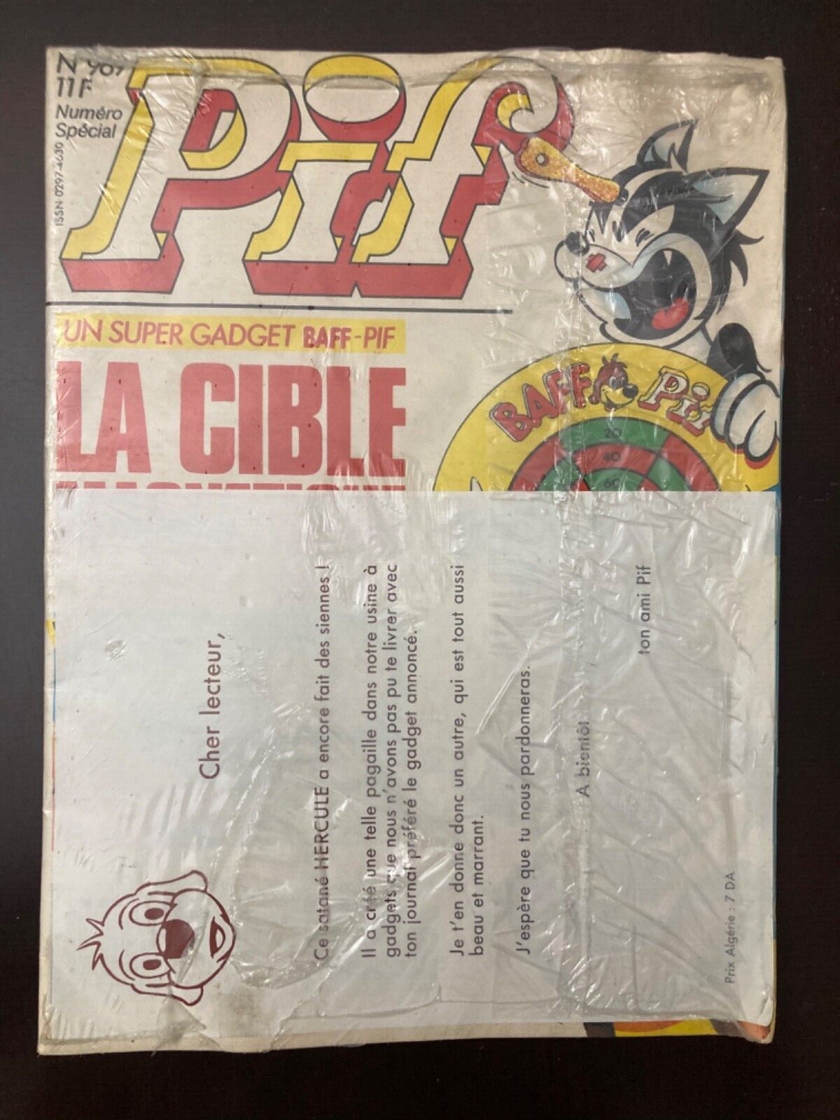 Pif No 969. Pif apologizes for no gadget Pif No 969. Pif apologizes for no gadget