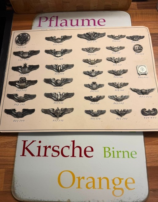 ORIGINAL: Ultra Rare German-made Assmann US Sample Plate Wings Post WW2 ORIGINAL: Ultra Rare German-made Assmann US Sample Plate Wings Post WW2