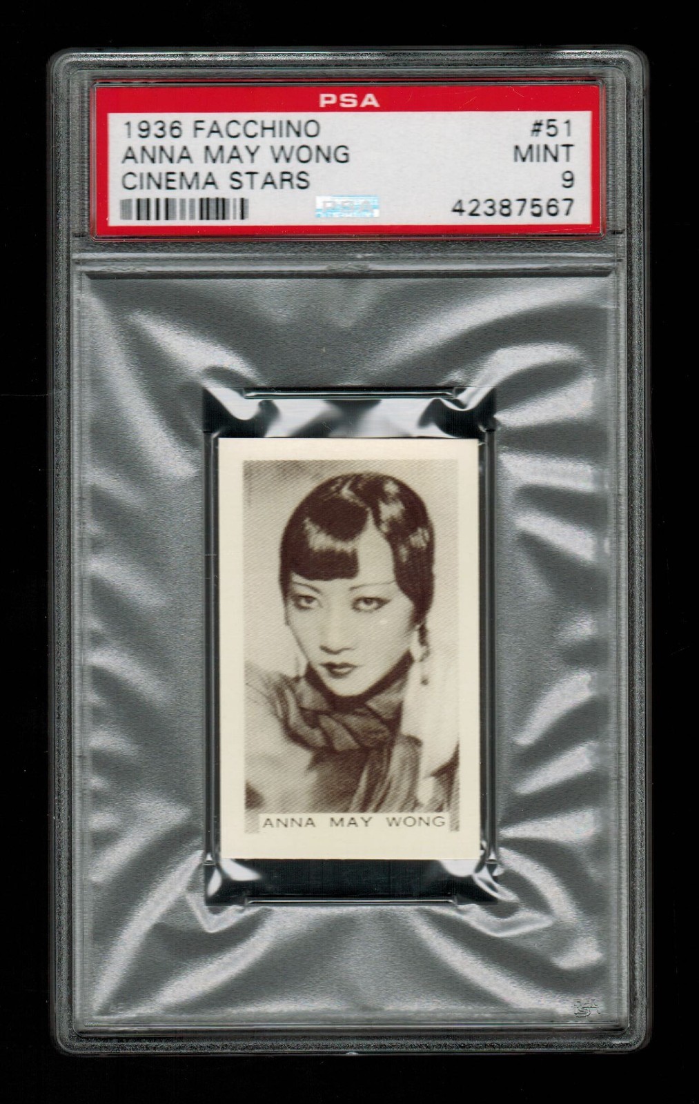 PSA 9 ANNA MAY WONG 1936 Facchino Cinema Stars Card #51 HIGHEST EVER GRADED 1of1 PSA 9 ANNA MAY WONG 1936 Facchino Cinema Stars Card #51 HIGHEST EVER GRADED 1of1