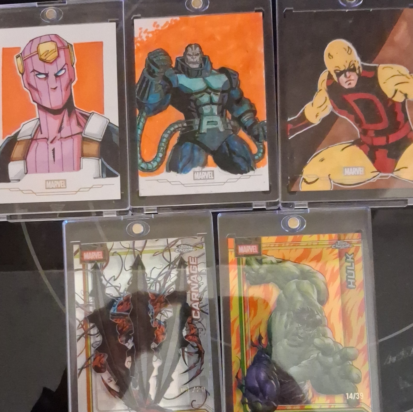 Marvel Topps Chrome Massive 85 Card Lot 3 1/1 Signed Sketches, 3 Claws Marvel Topps Chrome Massive 85 Card Lot 3 1/1 Signed Sketches, 3 Claws
