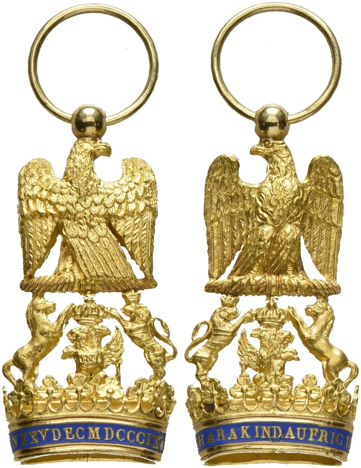 Germany France Medal Order of the Westfalian Crown Reduction in Gold