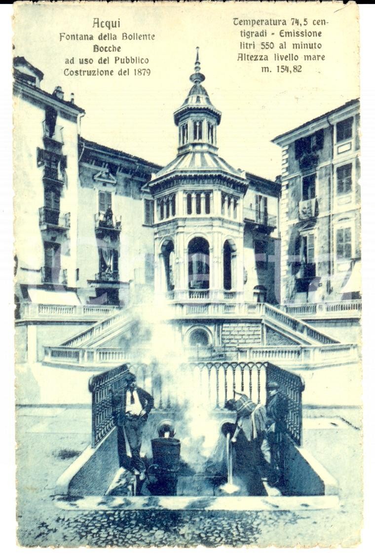 1916 ACQUI TERME Fontana della Bollente *Postcard to Rosalia GERMAN SERVAIS