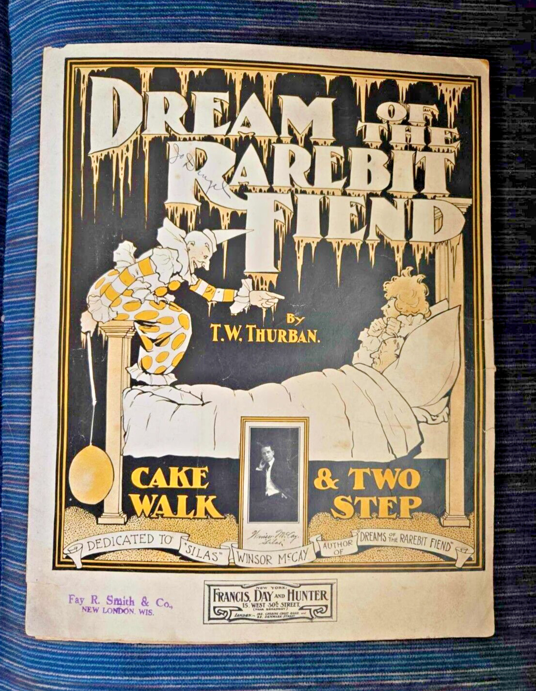 1899 Winsor McCay DREAM of the RAREBIT FIEND Sheet Music 1899 Winsor McCay DREAM of the RAREBIT FIEND Sheet Music