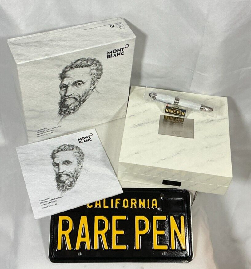 Montblanc Homage to Michelangelo Fountain Pen 18K GOLD & MARBLE 96 NEW SEALED
