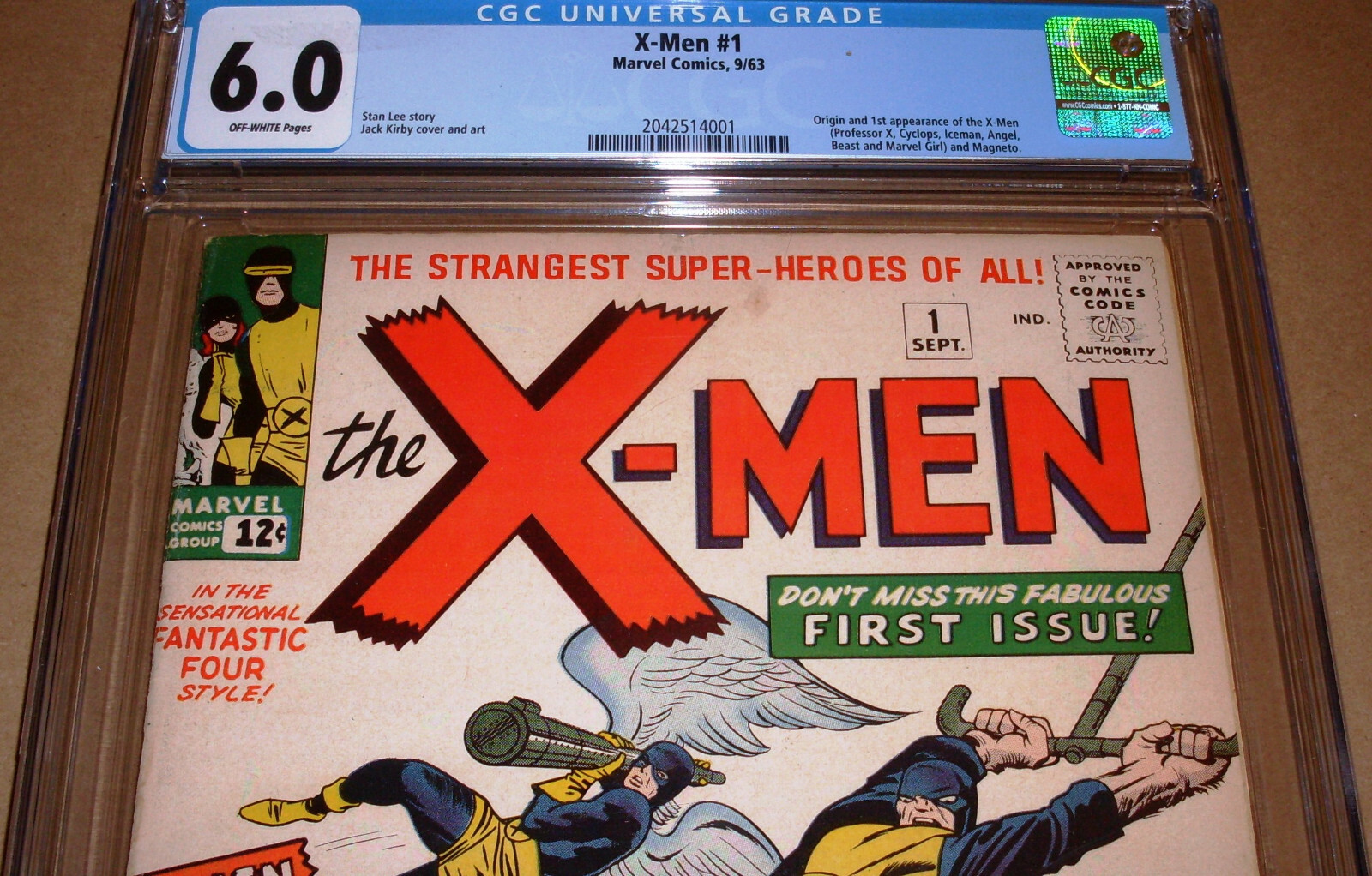 X-Men #1 1963 CGC 6.0 Marvel Origin 1st appearance Cyclops Jean Grey Beast Angel X-Men #1 1963 CGC 6.0 Marvel Origin 1st appearance Cyclops Jean Grey Beast Angel