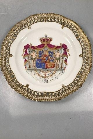 Royal Copenhagen Flora Danica Danish Coat of Arms Plate