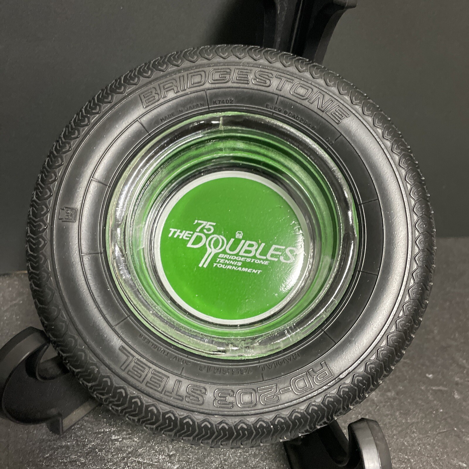 Vintage Tire Ashtray RD 203 THE DOUBLES Bridge Stone Tennis Tournament Limited