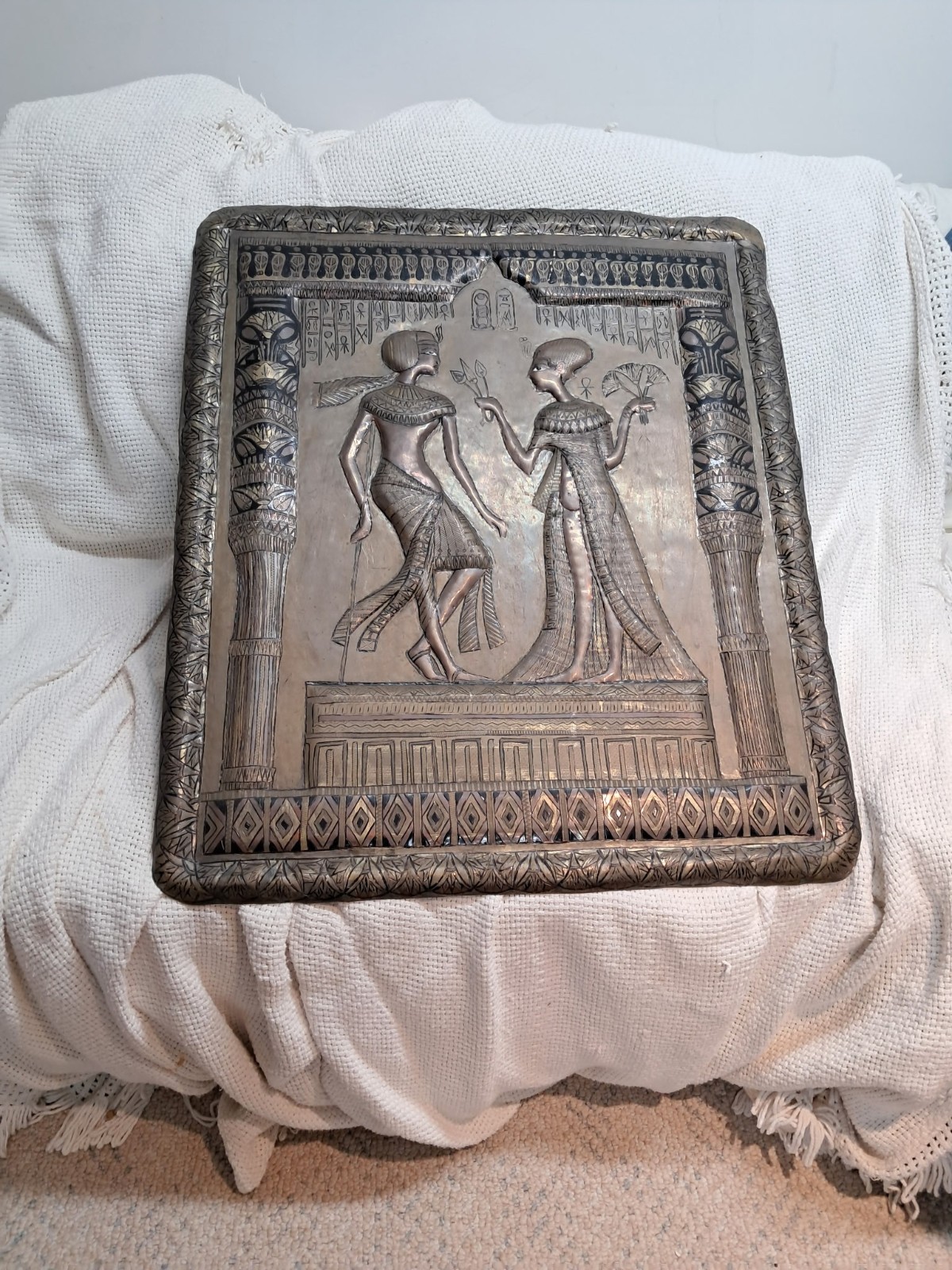Stunning 15lb Solid Copper 3-D King Tut Precisely Detailed 31-1/2 Stunning 15lb Solid Copper 3-D King Tut Precisely Detailed 31-1/2