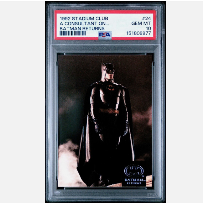 RARE 1992 STADIUM CLUB BATMAN RETURNS #24 A CONSULTANT ON..POP 1 PSA 10 RARE 1992 STADIUM CLUB BATMAN RETURNS #24 A CONSULTANT ON..POP 1 PSA 10