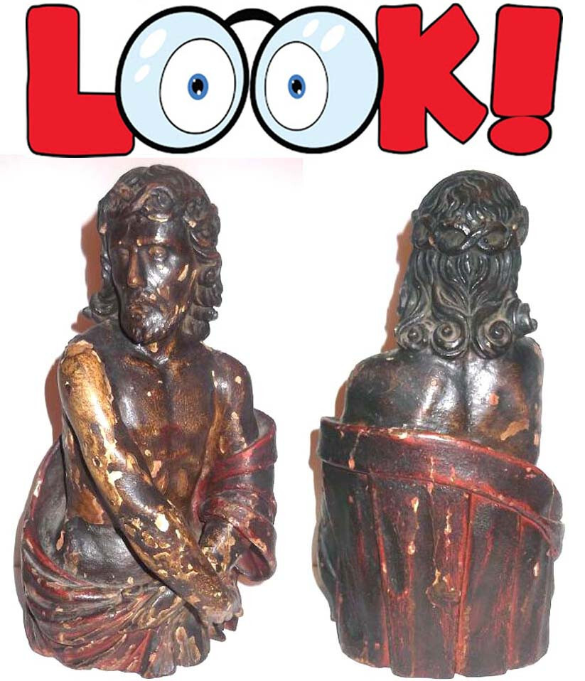 1435 ANTIQUE CARBON DATED BUST OF JESUS CHRIST-MAYFLOWER SHIP Bible Christian 1435 ANTIQUE CARBON DATED BUST OF JESUS CHRIST-MAYFLOWER SHIP Bible Christian