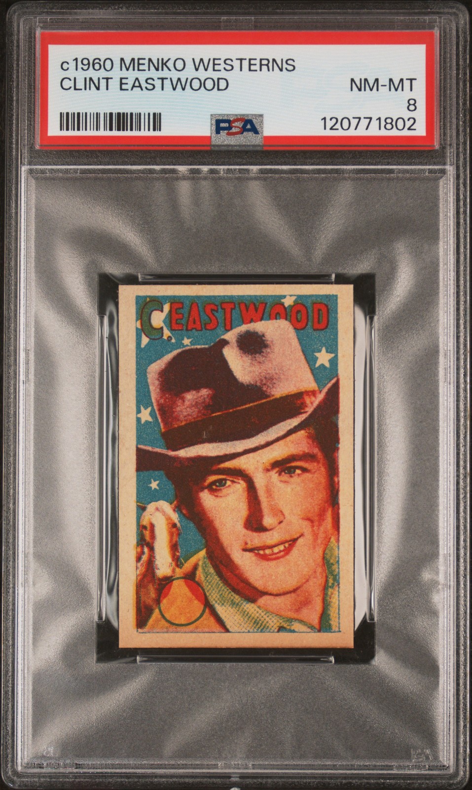 1960 MENKO WESTERNS CLINT EASTWOOD PSA 8 1960 MENKO WESTERNS CLINT EASTWOOD PSA 8