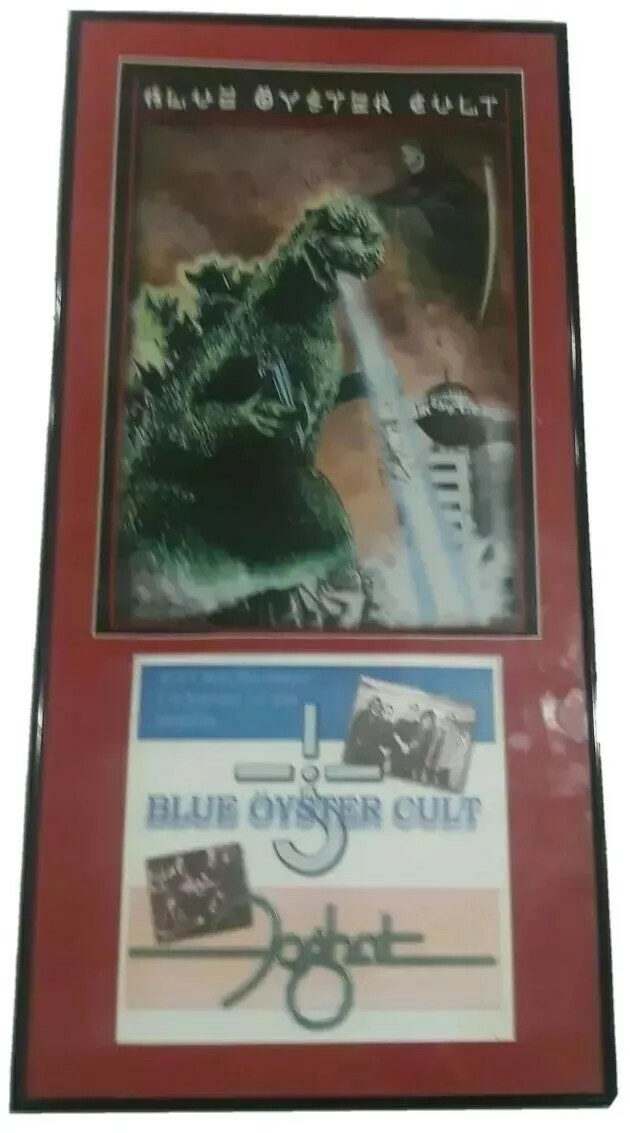 Blue Oyster Cult 🔥Godzilla Reaper 🔥Signed Vintage Shirt Fruit Of Loom Tag🔥