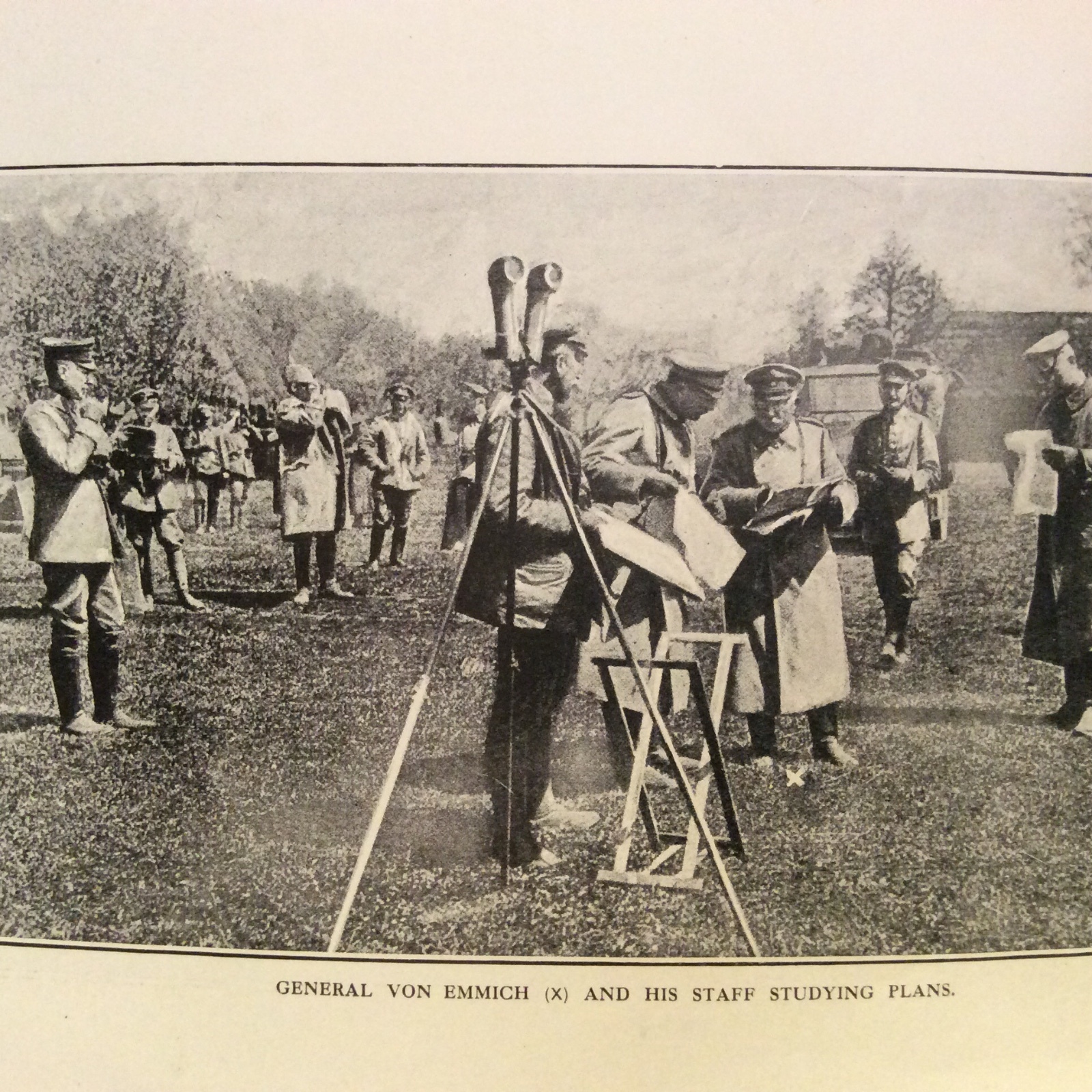 m1e ephemera ww1 picture general von emmich and staff