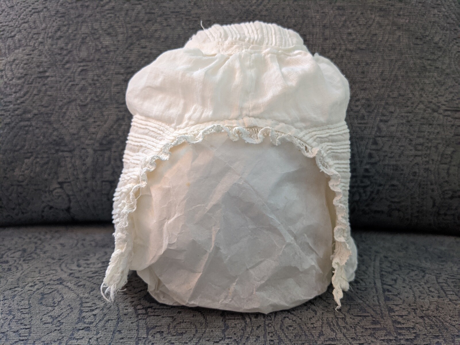 Antique Museum Grade Silk 19th Century Victorian Handmade Christening Bonnet Hat
