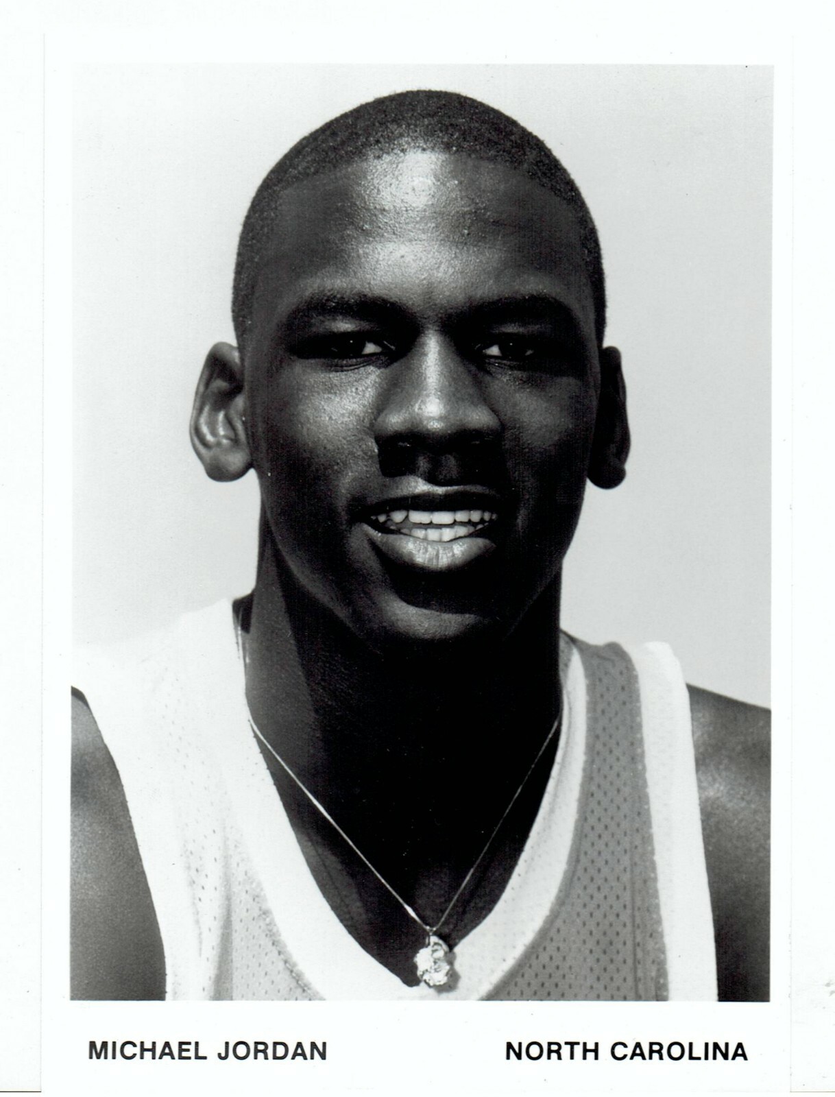 1981 Press Photo Team Issued North Carolina Basketball FRESHMAN Michael Jordan 1981 Press Photo Team Issued North Carolina Basketball FRESHMAN Michael Jordan