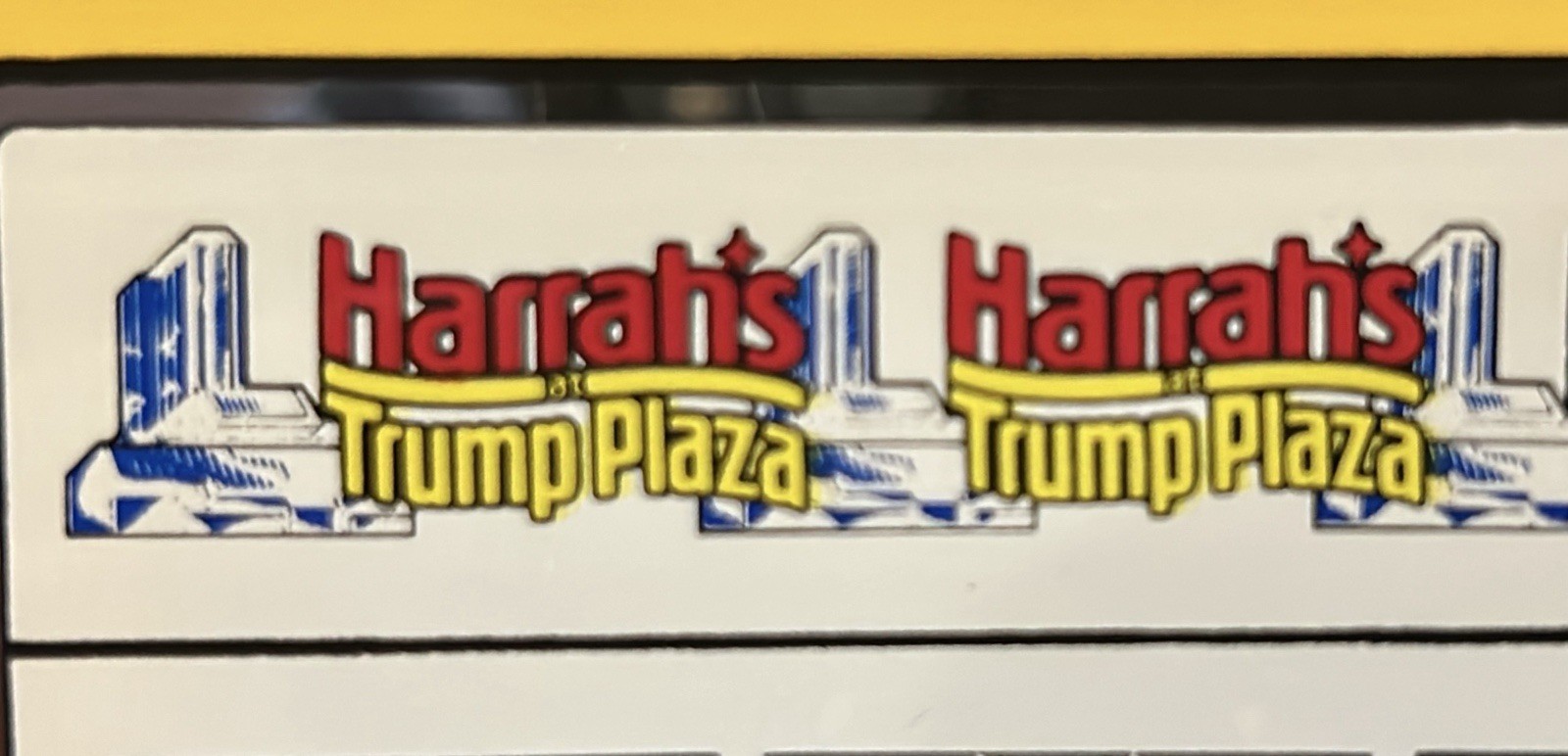 Harrah's at Trump Plaza President Casino Slot Machine Front Glass