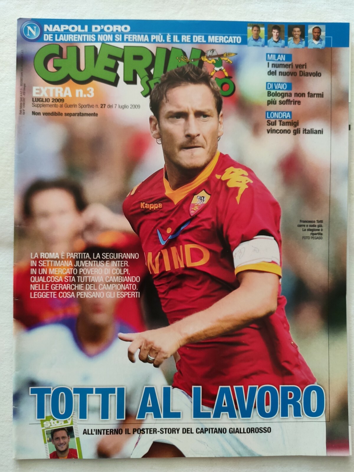 GUERIN SPORTIVO 27-2009 EXTRA NO. 3 TOTTI MILAN 1950s by VAIO PRO BELVEDERE