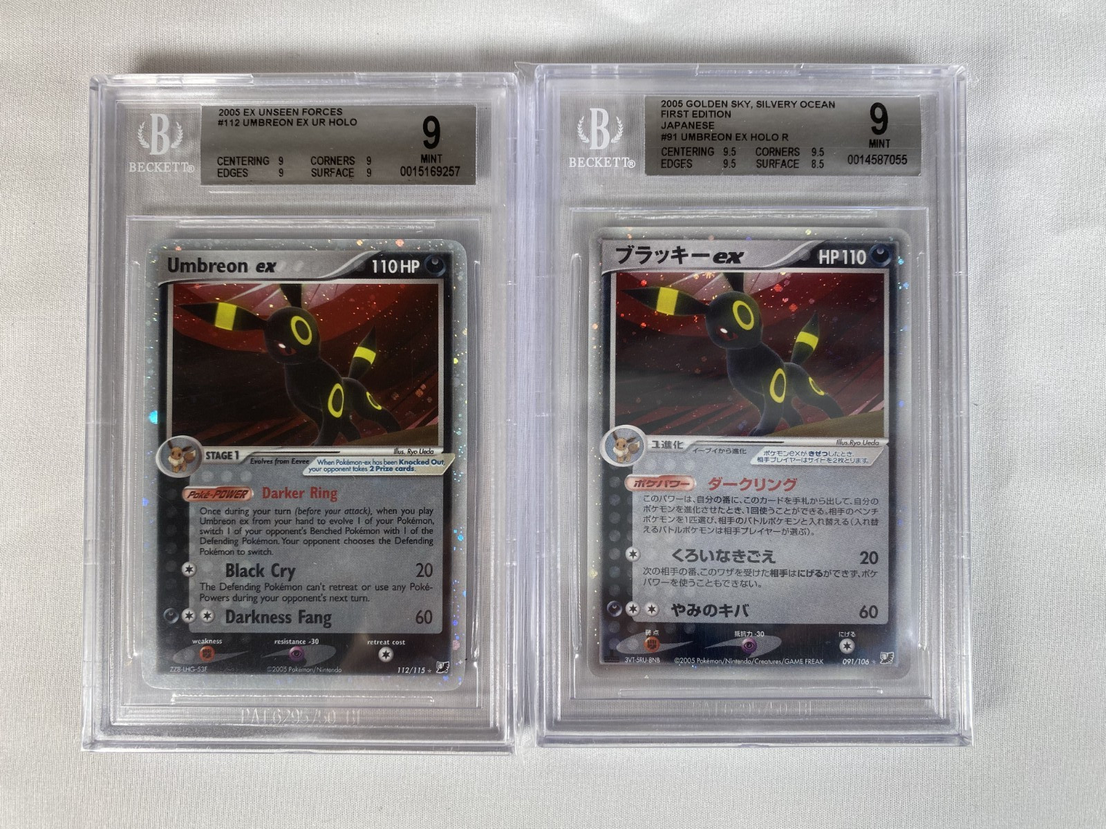 Bundle Umbreon ex - 091 | JPN 1st Edition + 112 | ENG - BGS 9 Bundle Umbreon ex - 091 | JPN 1st Edition + 112 | ENG - BGS 9