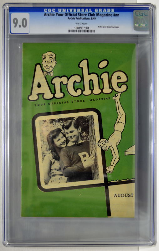 ARCHIE Your Official Store Club Magazine #nn 8/49 CGC 9.0 1949 Archie cover RARE