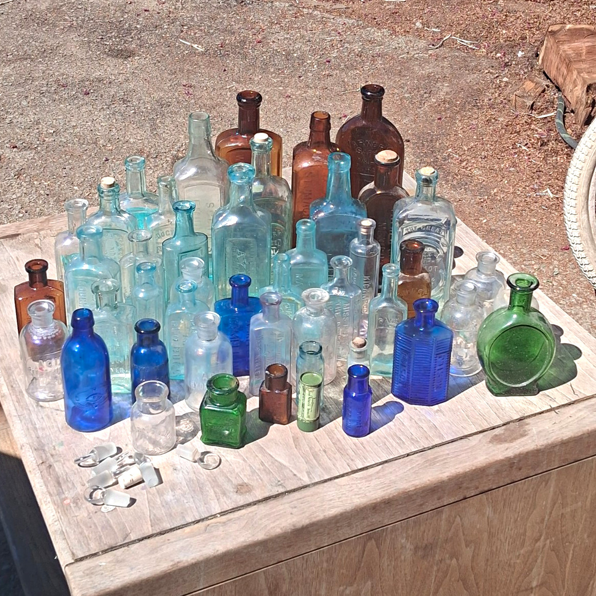 150 Plus APOTHECARY Pre 1900s Antique MEDICINE BOTTLES NO CHIPS NO CRACKS