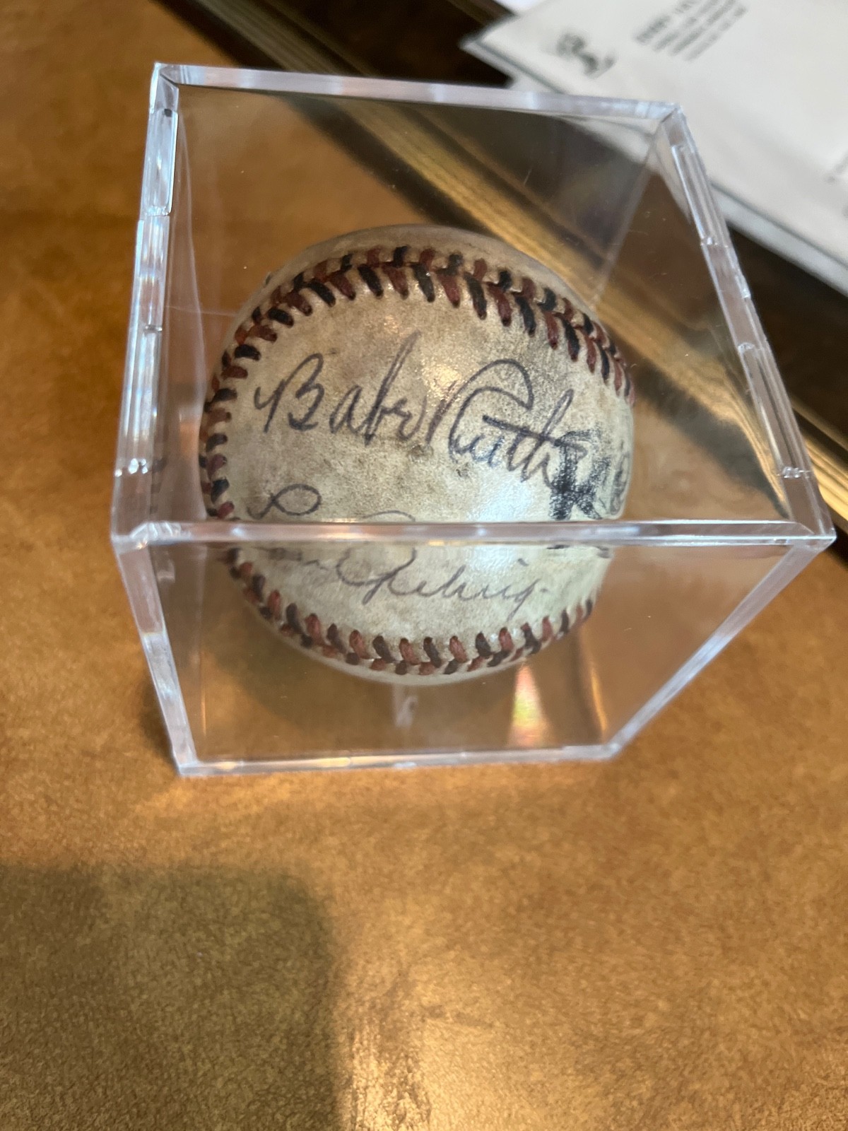 (LOWERED TO BID)Babe Ruth - Lou Gehrig 1933 Yankees signed baseball COA (LOWERED TO BID)Babe Ruth - Lou Gehrig 1933 Yankees signed baseball COA
