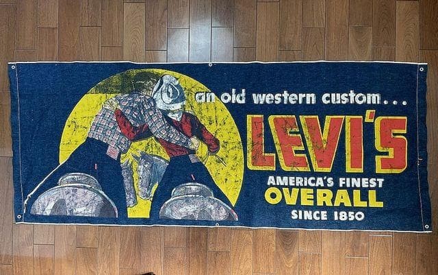 Levi's Authentic 1950S Levis Vintage Denim Banner Rare US Denim Model limited Ed