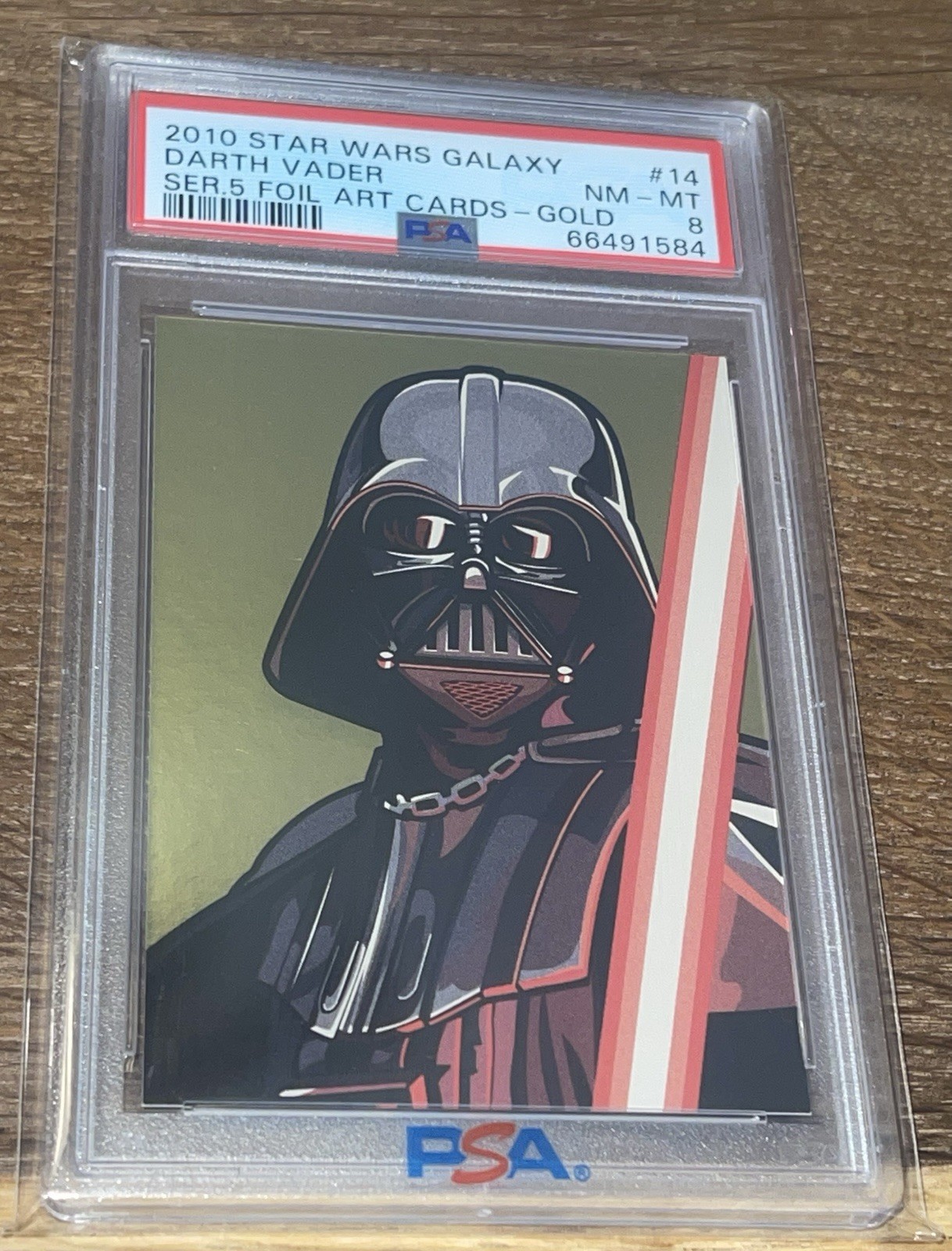 2010 Star Wars Galaxy DARTH VADER Gold Foil Card /770 SP PSA 8 ZERO HIGHER 2010 Star Wars Galaxy DARTH VADER Gold Foil Card /770 SP PSA 8 ZERO HIGHER