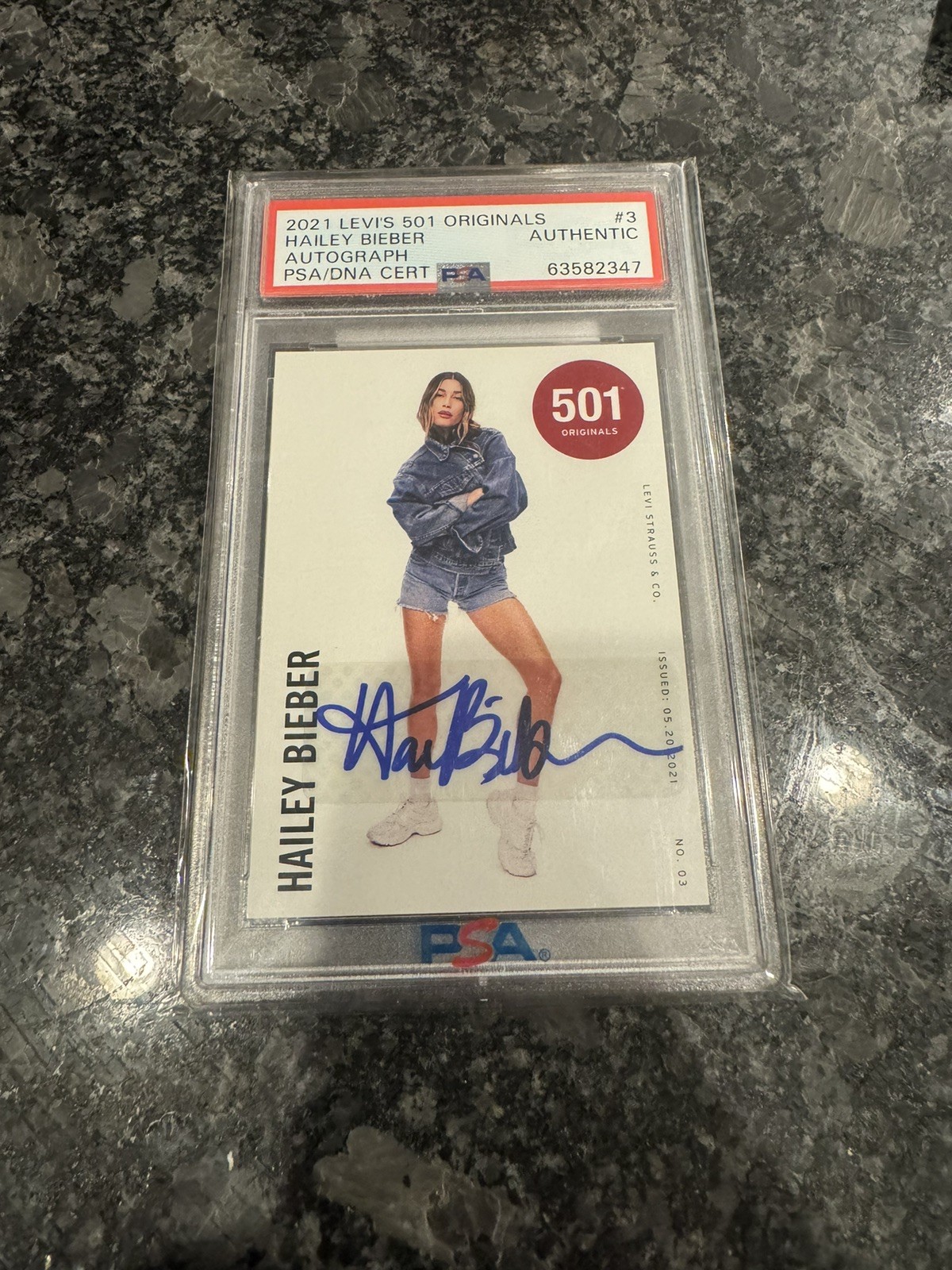 2021 LEVI'S 501 ORIGINALS #3 HAILEY BIEBER AUTOGRAPH PSA AUTHENTIC BALDWIN AUTO 2021 LEVI'S 501 ORIGINALS #3 HAILEY BIEBER AUTOGRAPH PSA AUTHENTIC BALDWIN AUTO