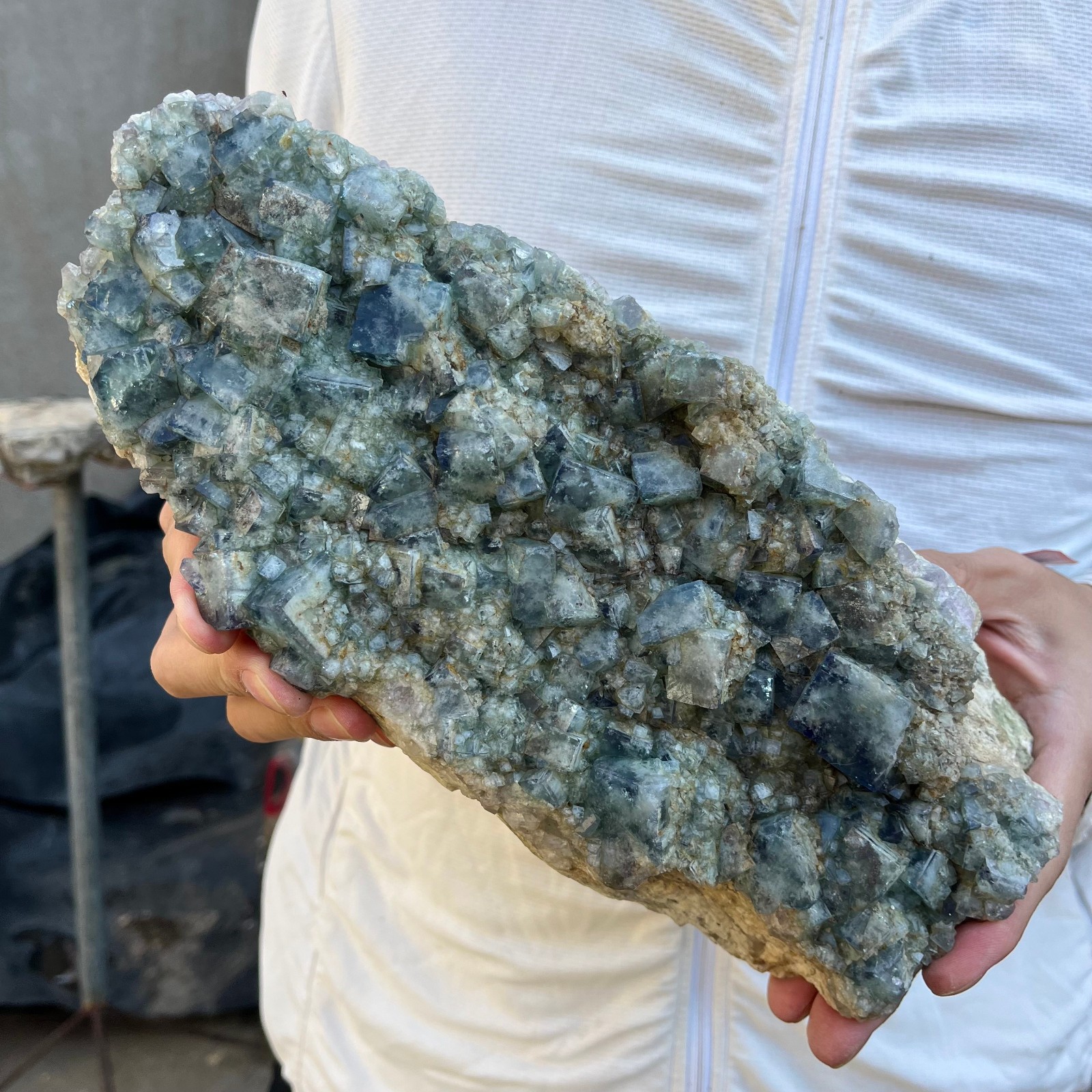 7.9lb NATURAL Green Cube FLUORITE Quartz Crystal Cluster Mineral Specimen heali 7.9lb NATURAL Green Cube FLUORITE Quartz Crystal Cluster Mineral Specimen heali
