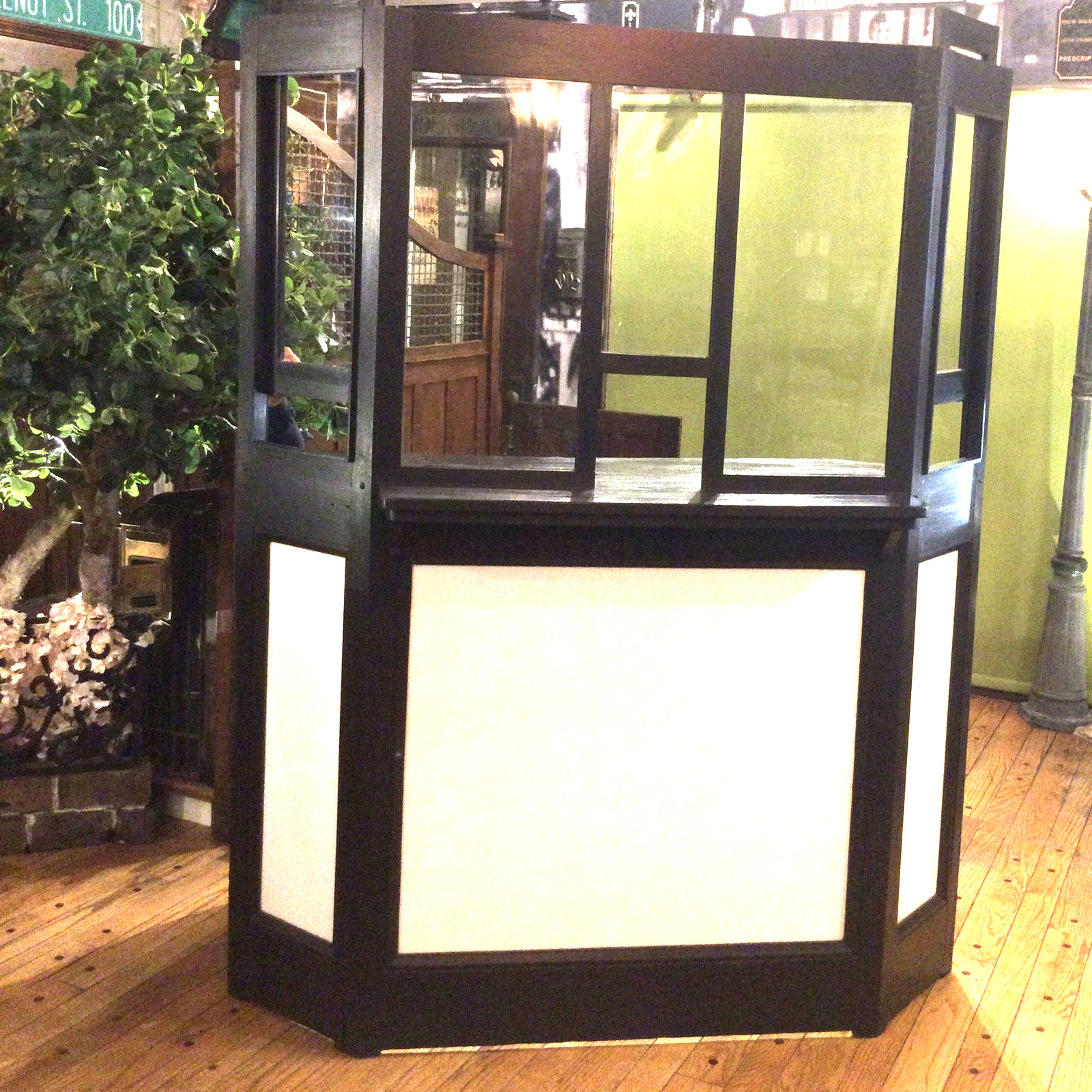 Antique 1920s Chicago TICKET BOOTH BOX OFFICE COUNTER ➕ 5 WINDOWS ➕ 2 DRAWERS Antique 1920s Chicago TICKET BOOTH BOX OFFICE COUNTER ➕ 5 WINDOWS ➕ 2 DRAWERS