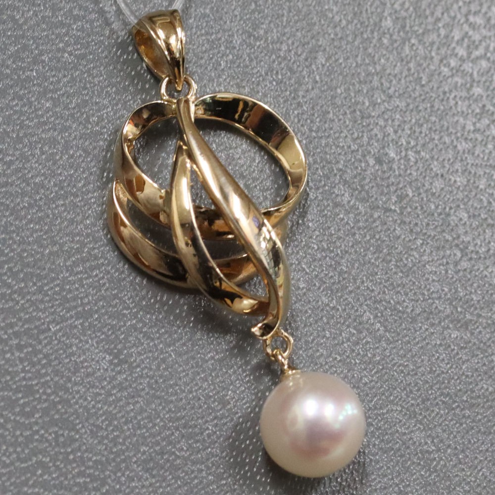 Tasaki K14 Pearl Pendant 7.3mm Yellow Gold 2.8g Authentic Jewelry Tasaki K14 Pearl Pendant 7.3mm Yellow Gold 2.8g Authentic Jewelry