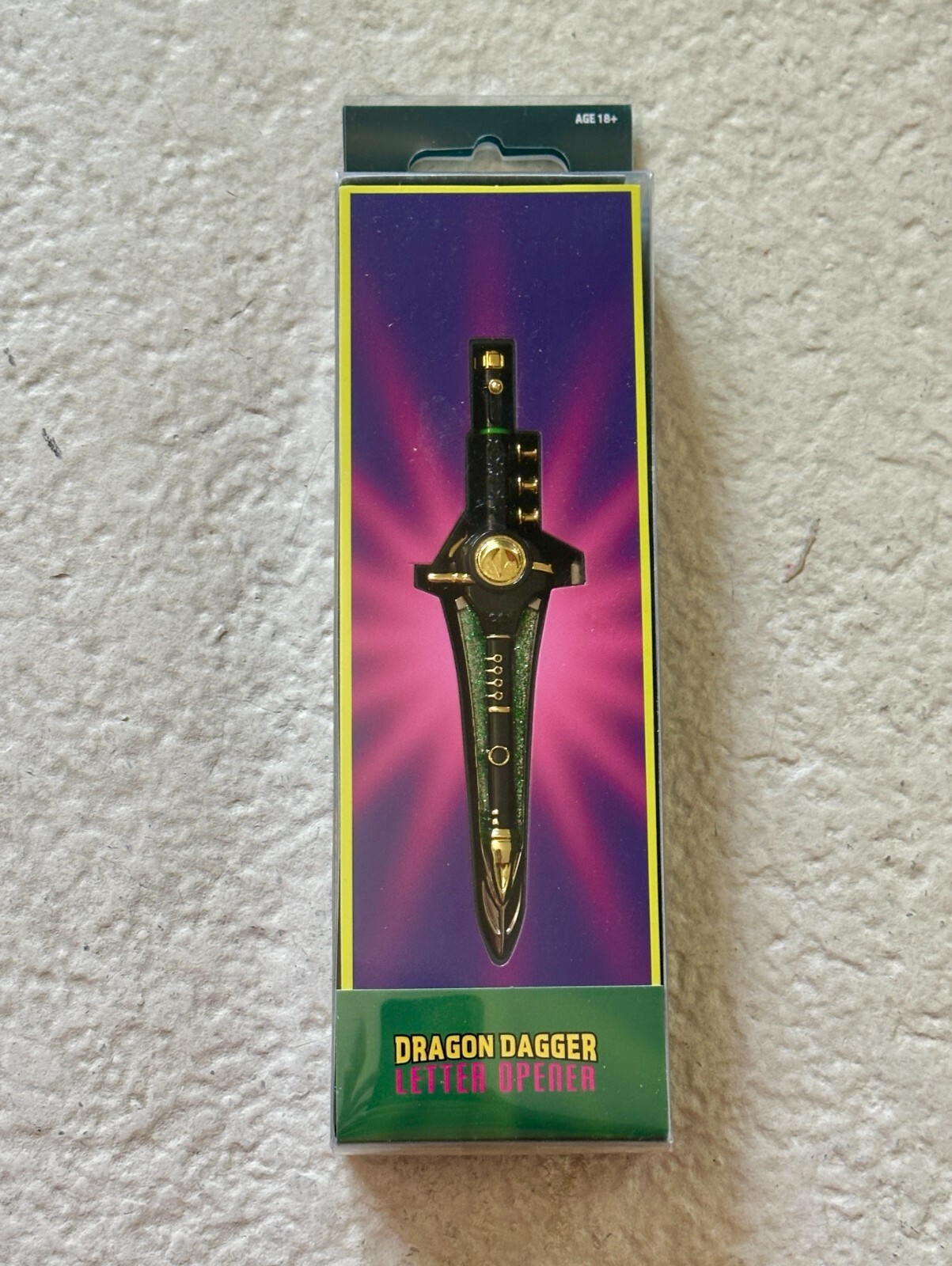 BRAND NEW MMPR Green Ranger Dragon Dagger Letter Opener VERY RARE Mighty Morphin