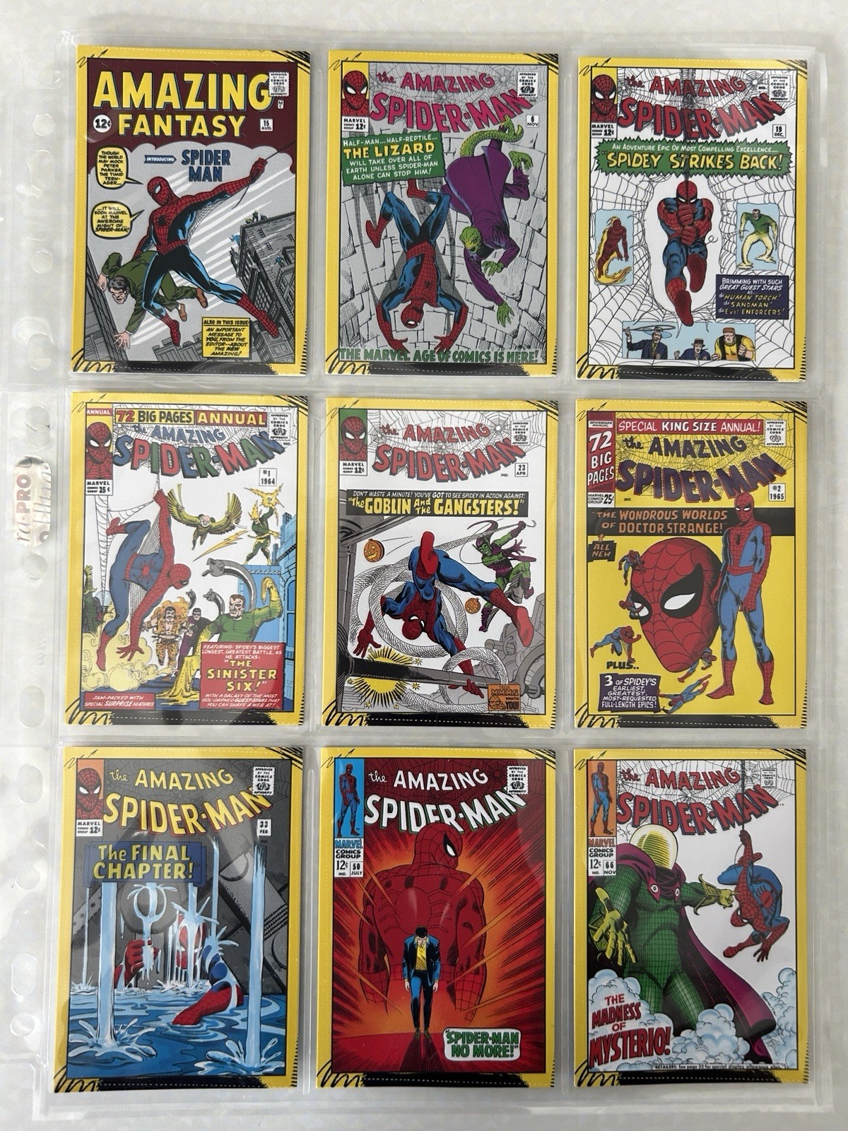 Spider-Man 60th Anniversary EU release Panini COMIC COVER CARDS SET of 60 RARE Spider-Man 60th Anniversary EU release Panini COMIC COVER CARDS SET of 60 RARE