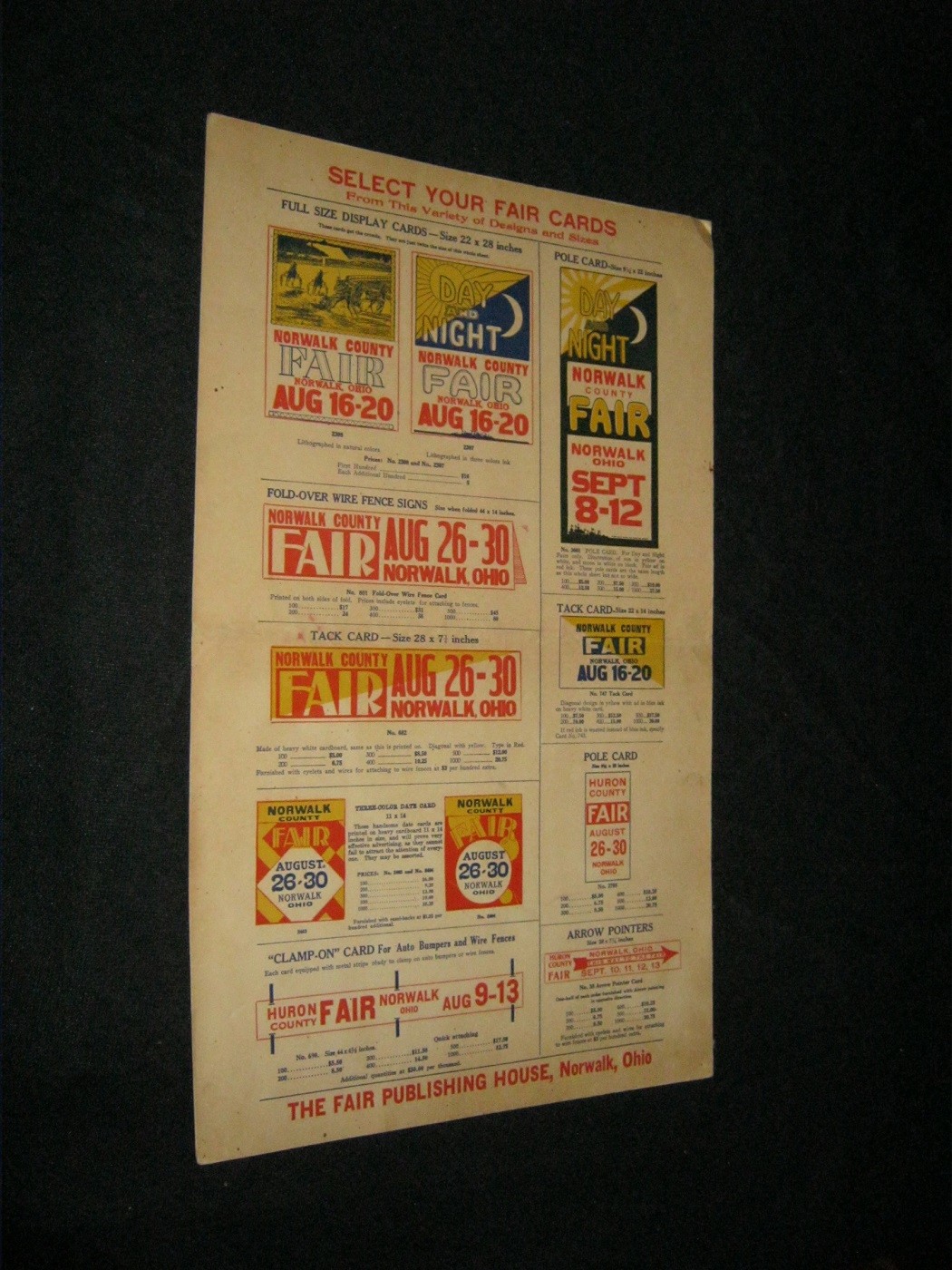 Original COLORCRAFT Fair Advertising Card PRINTED for FAIR PUBLISHING HOUSE #4 Original COLORCRAFT Fair Advertising Card PRINTED for FAIR PUBLISHING HOUSE #4