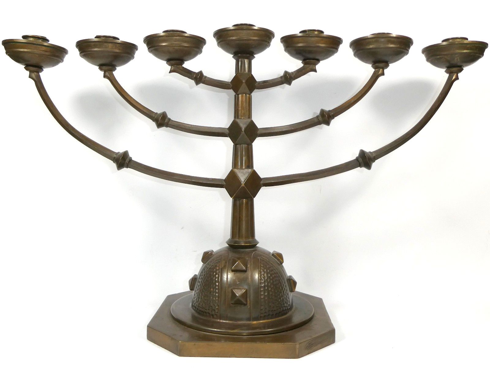 XXL Judaica Menorah Menora Sabbath Lamp Jugendstil NIR-7 XXL Judaica Menorah Menora Sabbath Lamp Jugendstil NIR-7