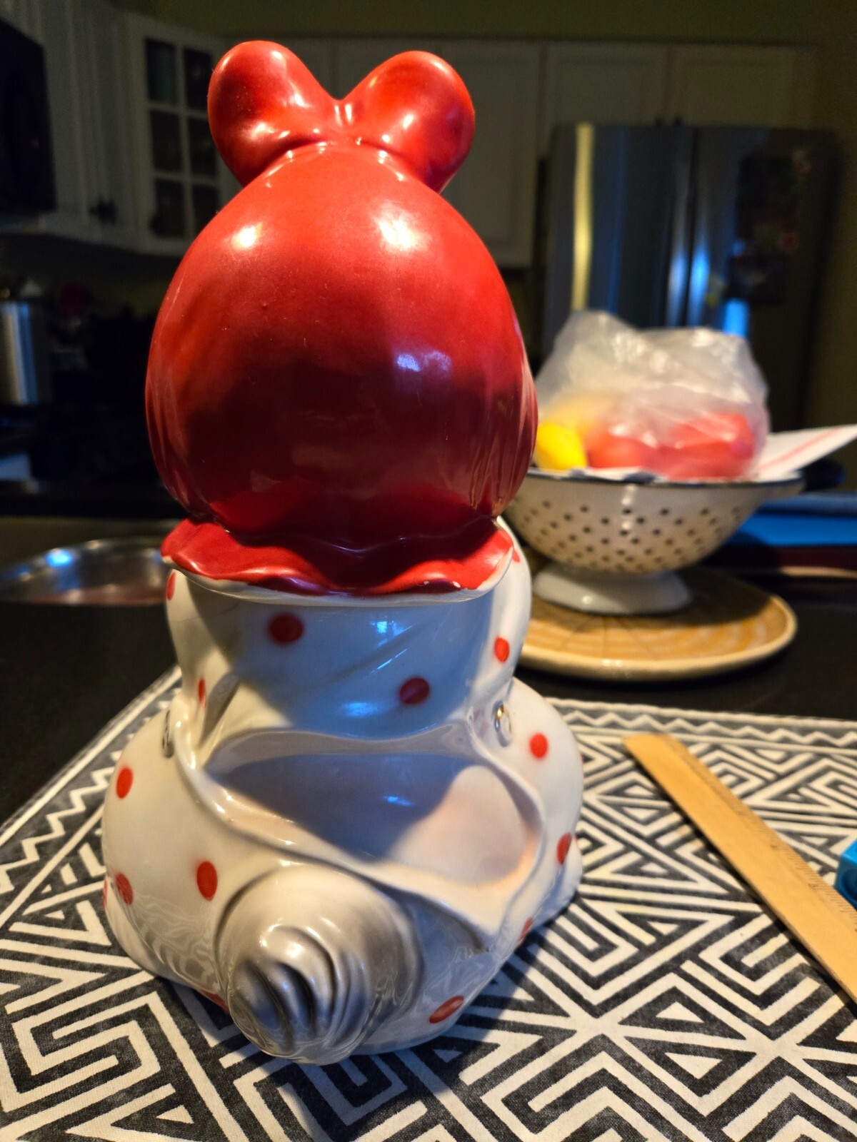 Rare Vintage Peek A Boo Cookie Jar, Van Tallingen, good condition. 12x6 Rare Vintage Peek A Boo Cookie Jar, Van Tallingen, good condition. 12x6