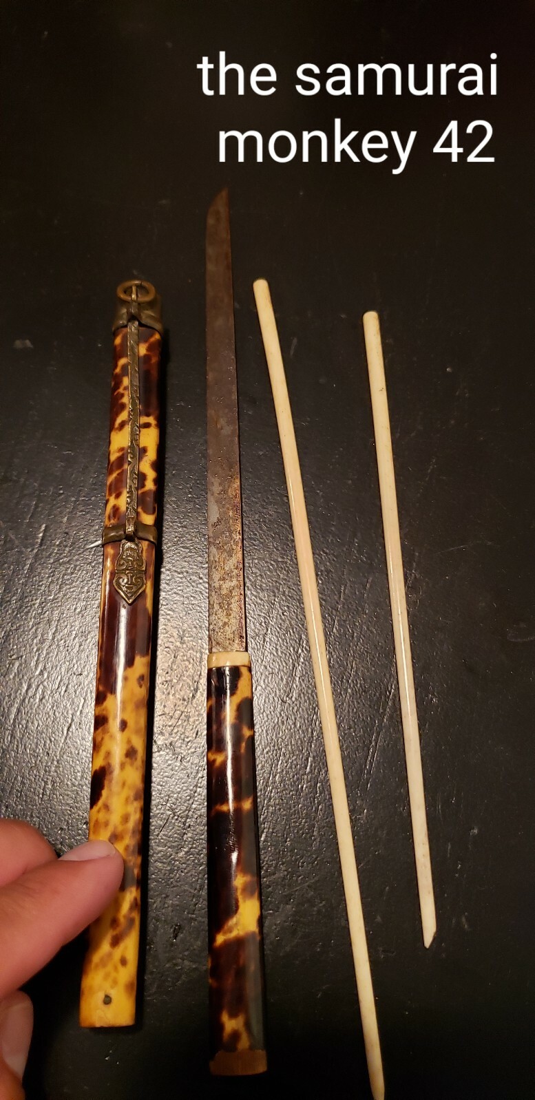 ULTRA RARE ww2 japanese personal knife and chop sticks MUSEUM PIECE EXTREMELY NI ULTRA RARE ww2 japanese personal knife and chop sticks MUSEUM PIECE EXTREMELY NI