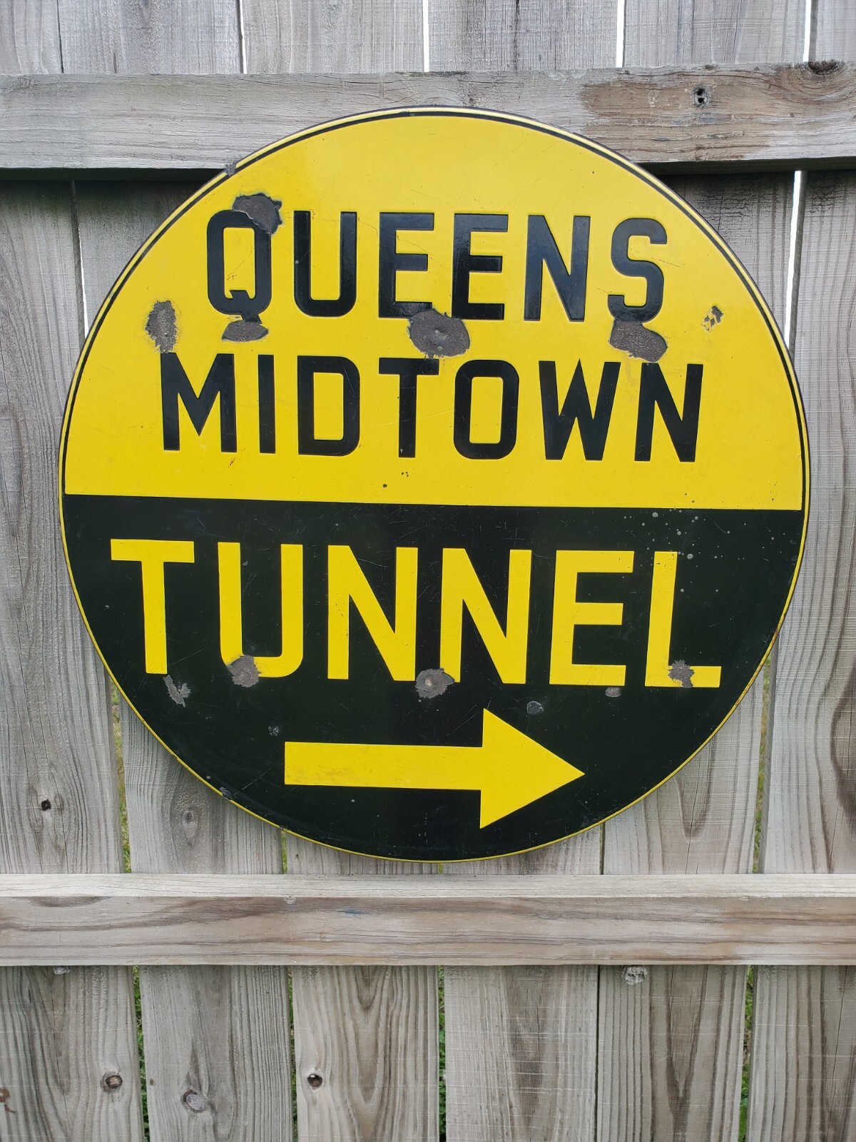 1940 Porcelain SSP Queens Midtown Tunnel HOLY GRAIL Manhattan New York SIGN NYC