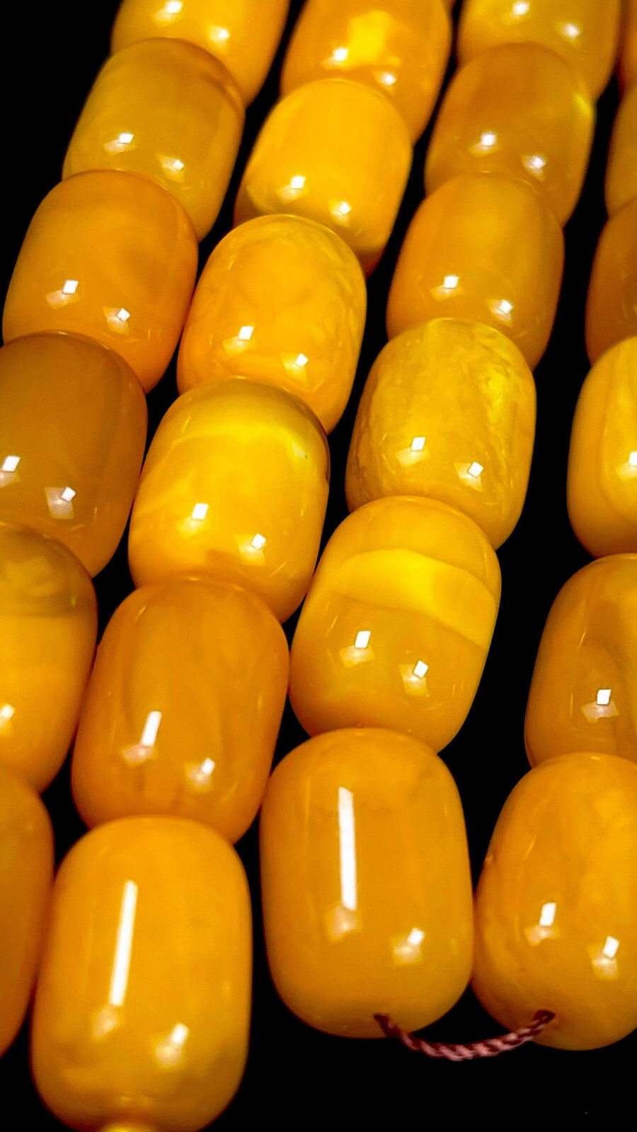 Rare Certified Antique Natural German Baltic Amber Rosary 83gr.  الماني حر شجري