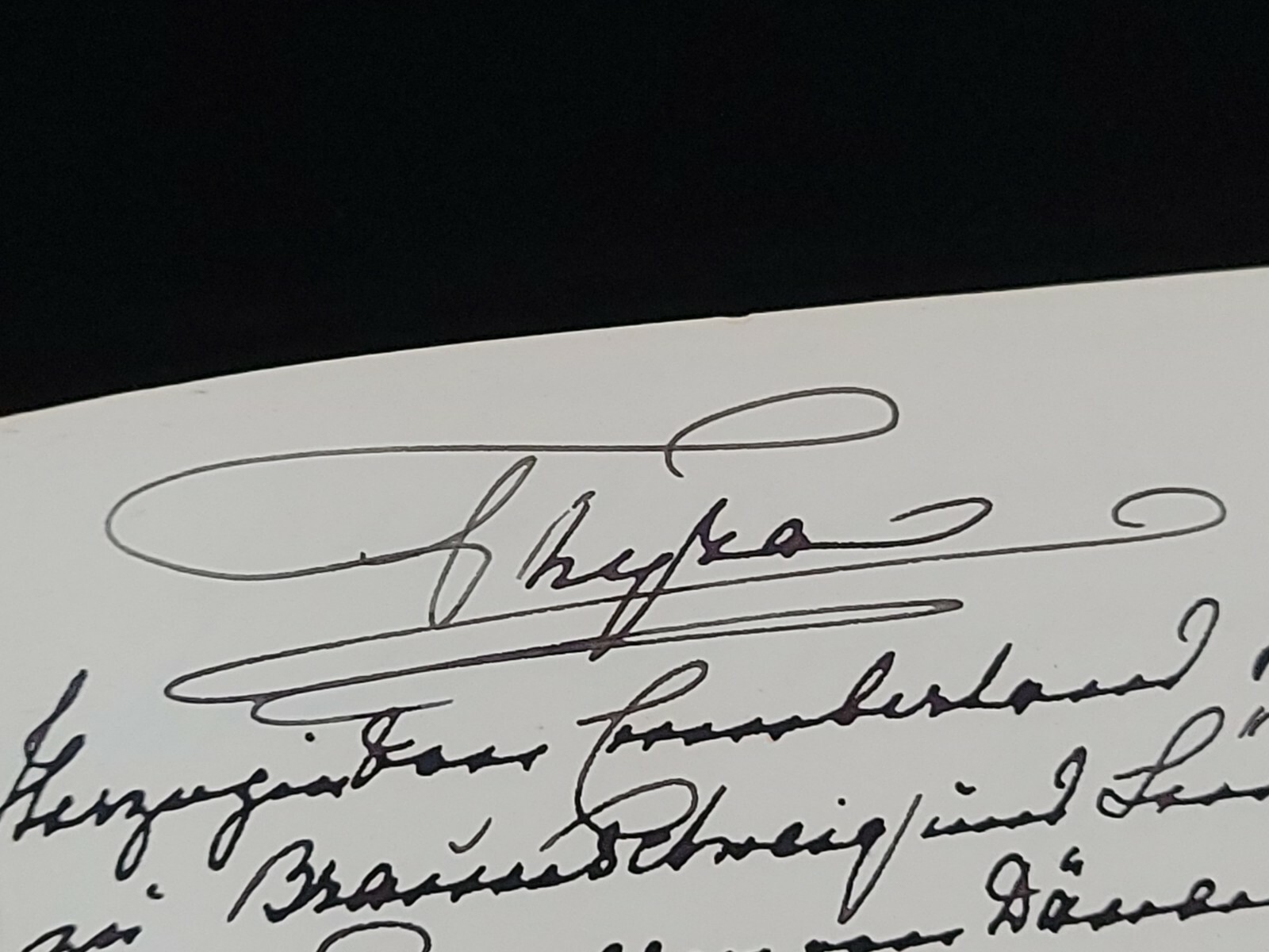Hanover Prince George Signed Princess Olga Autographed Thyra of Denmark Royalty Hanover Prince George Signed Princess Olga Autographed Thyra of Denmark Royalty