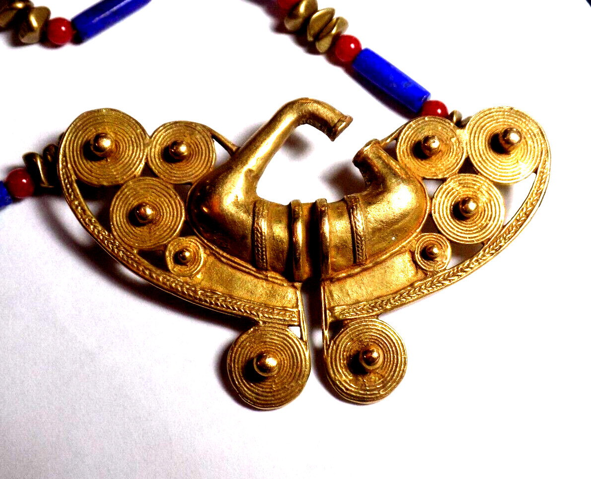 Pre-Columbian Tairona Gold Nose Ring, 18KT RANGE GENUINE AS OLD AS 300 AD 70+GR Pre-Columbian Tairona Gold Nose Ring, 18KT RANGE GENUINE AS OLD AS 300 AD 70+GR