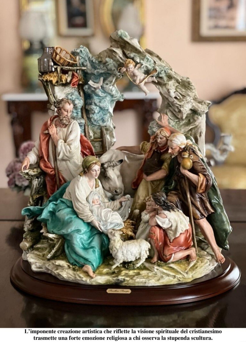 Porcelain Capodimonte. Nativity Group, Nativity Scene, Holy Family, Elite Series Porcelain Capodimonte. Nativity Group, Nativity Scene, Holy Family, Elite Series