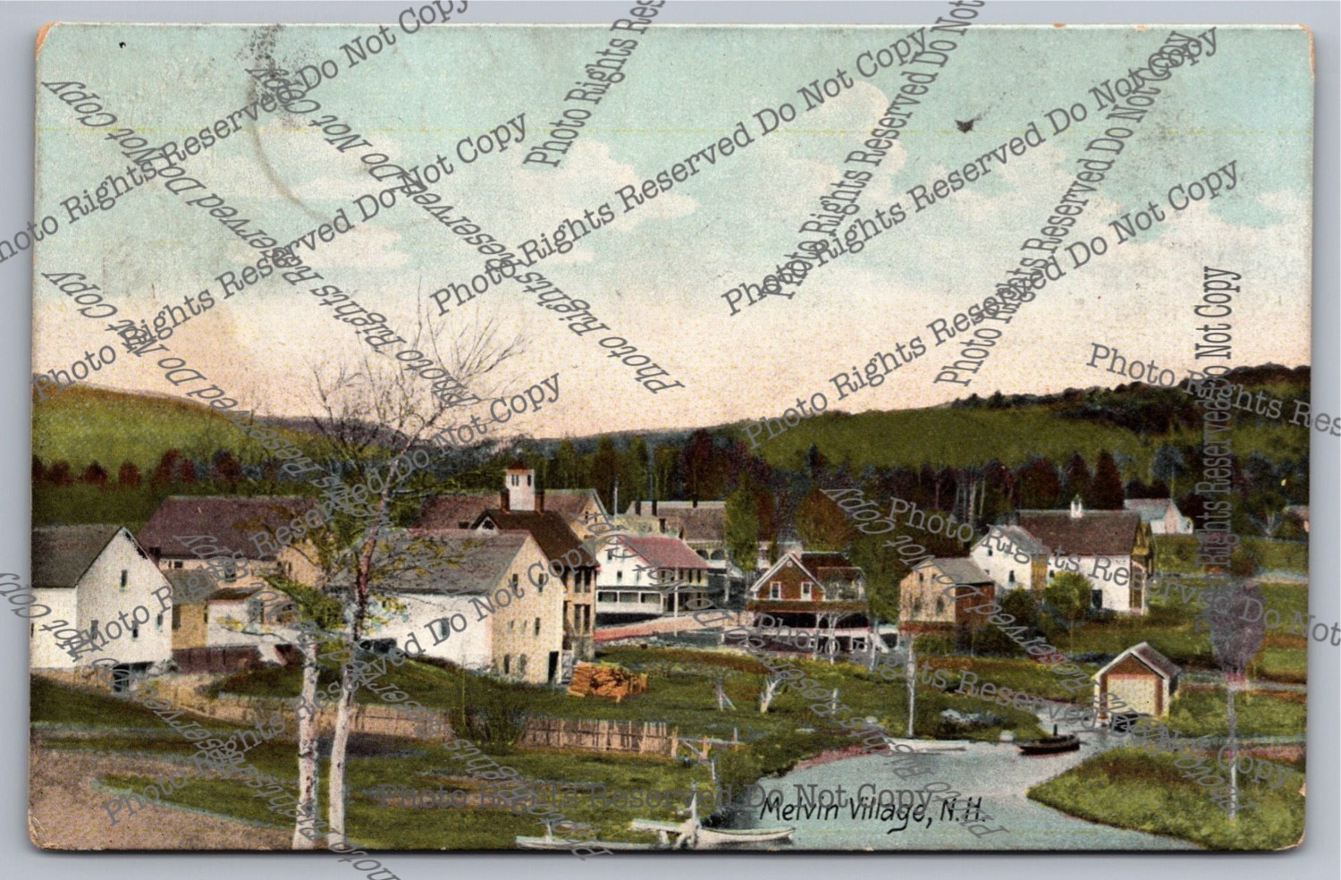 Antique 1910 Postcard Melvin Village View New Hampshire Antique 1910 Postcard Melvin Village View New Hampshire