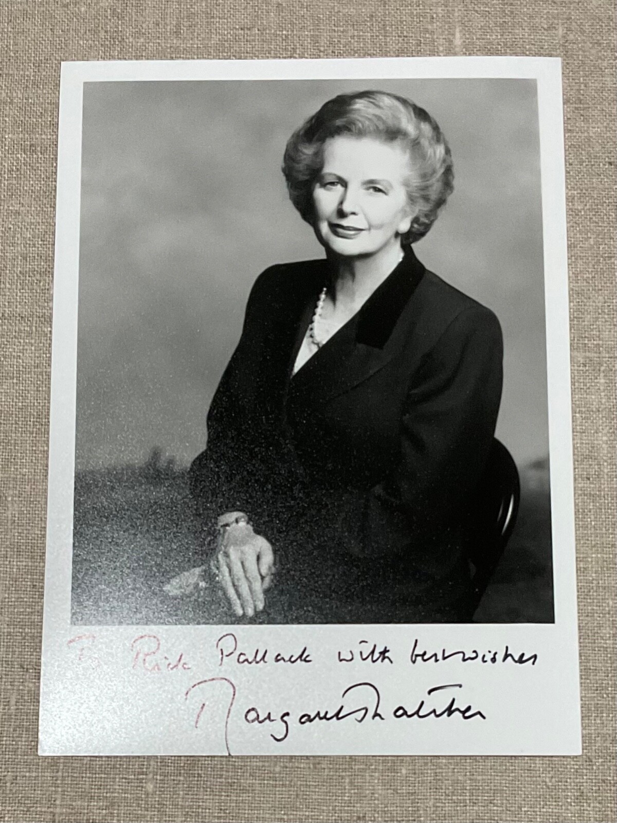 Prime Minister The Lady Margaret Thatcher Original Autographed Signed Photograph Prime Minister The Lady Margaret Thatcher Original Autographed Signed Photograph