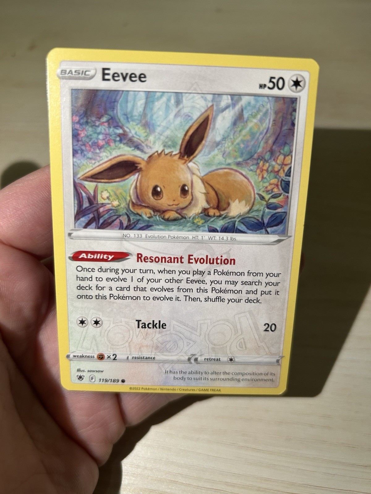 Pokémon TCG - Evee Error Card - Very rare Double print Pokémon TCG - Evee Error Card - Very rare Double print