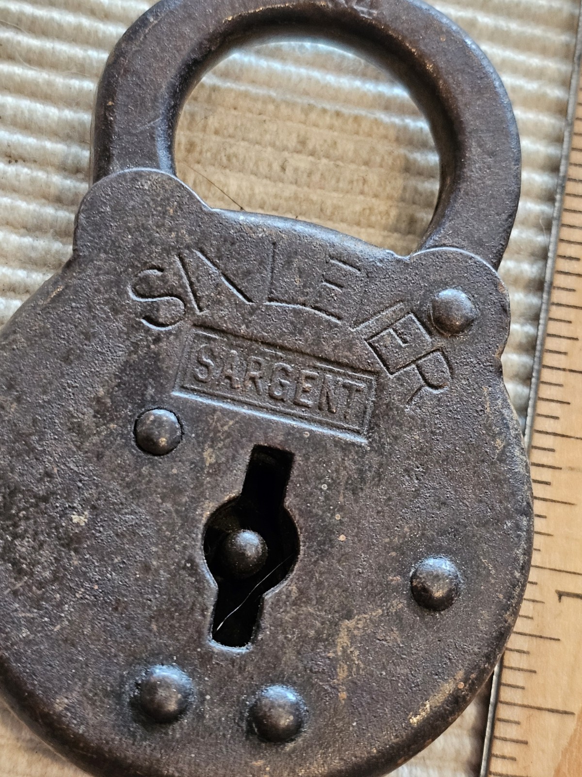 1890s 1910s Antique Strong Box Schackle Yale Sargent Sixlever Lock L@@K 1890s 1910s Antique Strong Box Schackle Yale Sargent Sixlever Lock L@@K