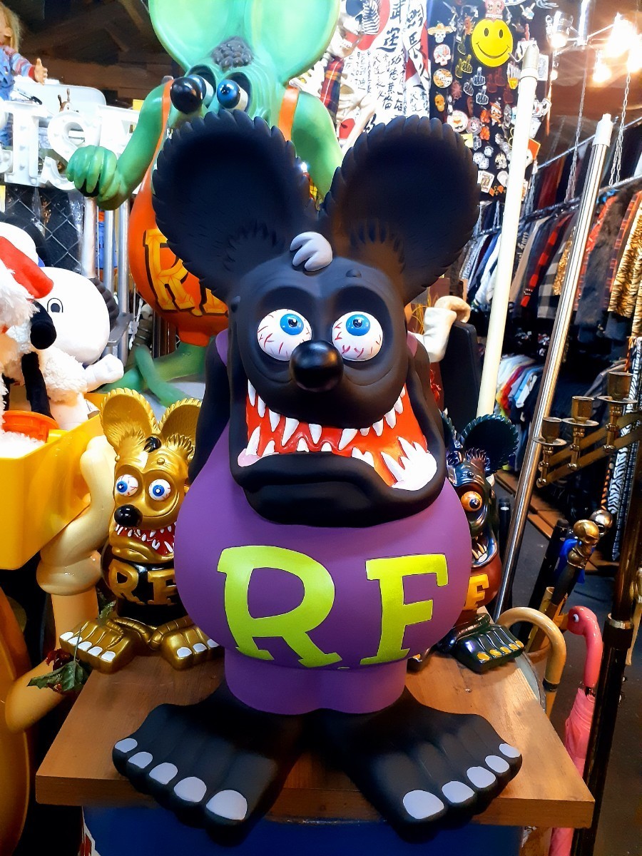 Rat Fink Jumbo 24 Inch Coin Bank Figure Purple Black Statue Mooneyes Ed Roth JP Rat Fink Jumbo 24 Inch Coin Bank Figure Purple Black Statue Mooneyes Ed Roth JP