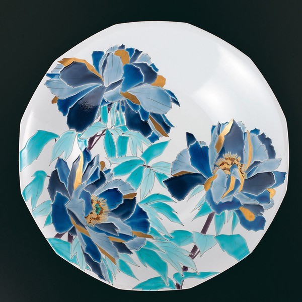 Kutani ware Large Bowl – “Seichō” (Peony Motif) Artist Yamagishi Taisei J Kutani ware Large Bowl – “Seichō” (Peony Motif) Artist Yamagishi Taisei J