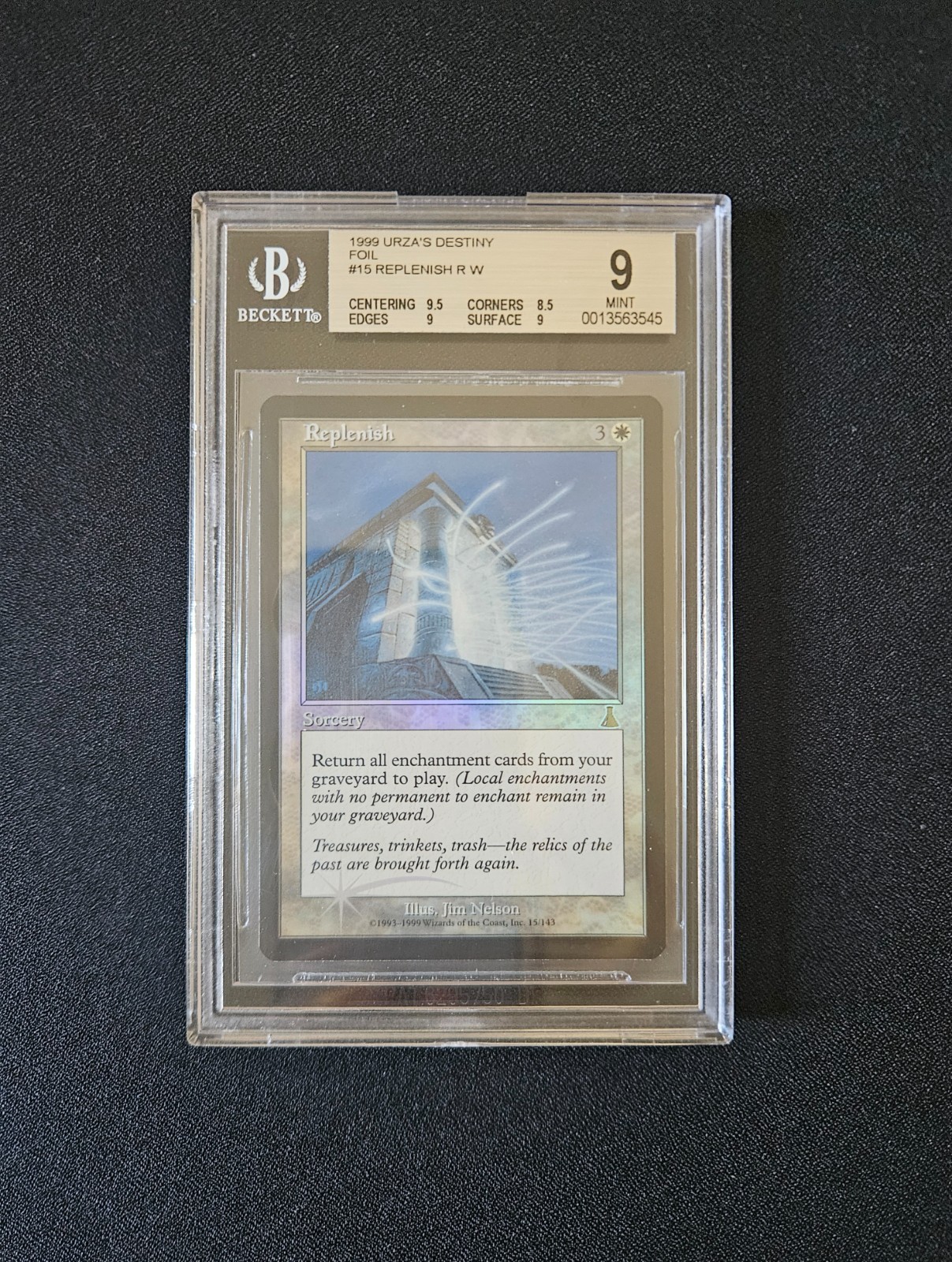 MTG Urza's Destiny Foil Replenish BGS 9 Mint | Magic the Gathering 1999 MTG Urza's Destiny Foil Replenish BGS 9 Mint | Magic the Gathering 1999