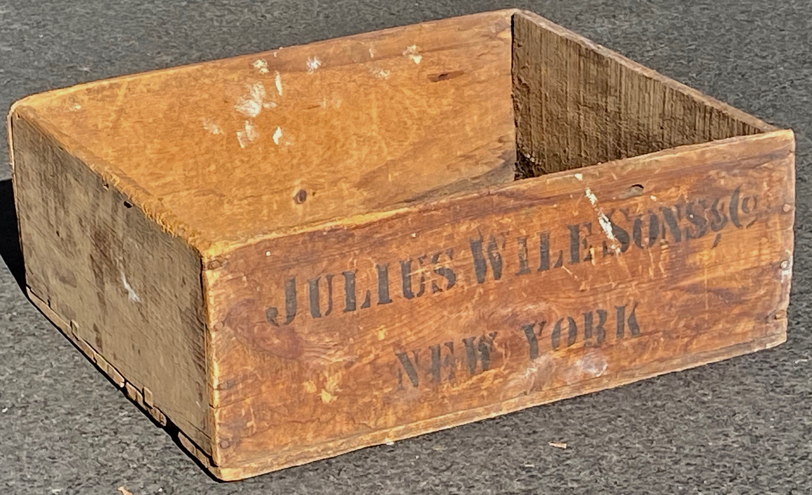 Vintage Wood Wine Crate Box Julius Wile Sons NY Vintage Wood Wine Crate Box Julius Wile Sons NY